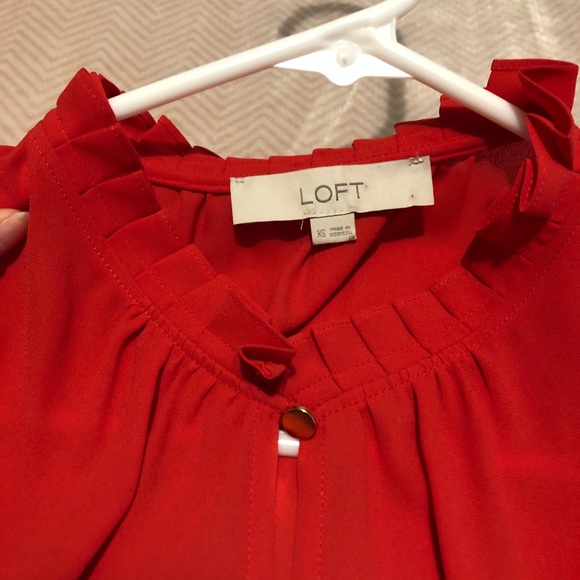Loft Red Blouse - Picture 2 of 5